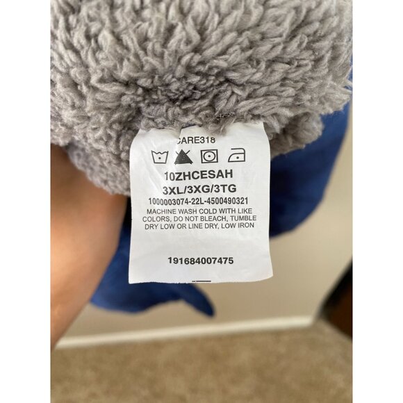 Wrangler Authentics Mens Sherpa-Lined Plaid Shirt Jacket Blue 3XL/3TG Outerwear - Picture 5 of 8